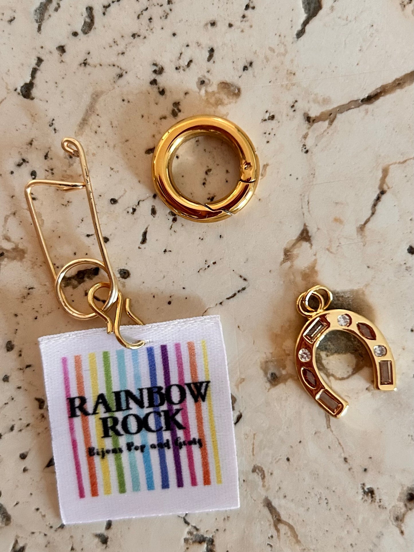 Pendentif Fer à cheval Cristaux